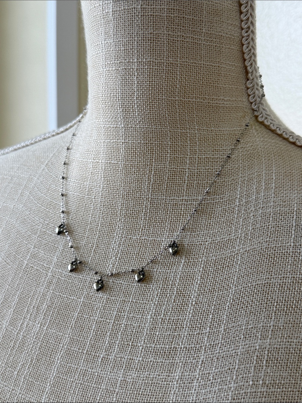 James Avery Sterling Silver Heart Drop Necklace 18”
